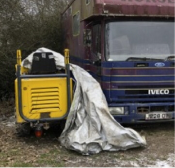 JCB road roller and 1 ton hi tip dumper recovery