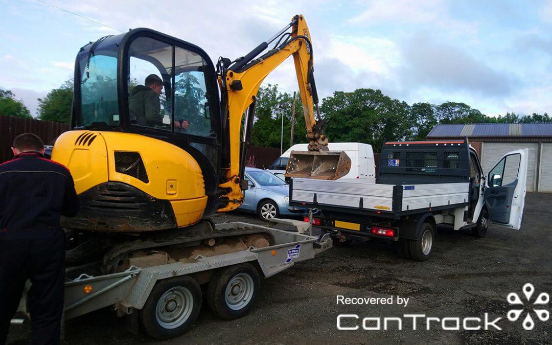 JCB excavator recovered