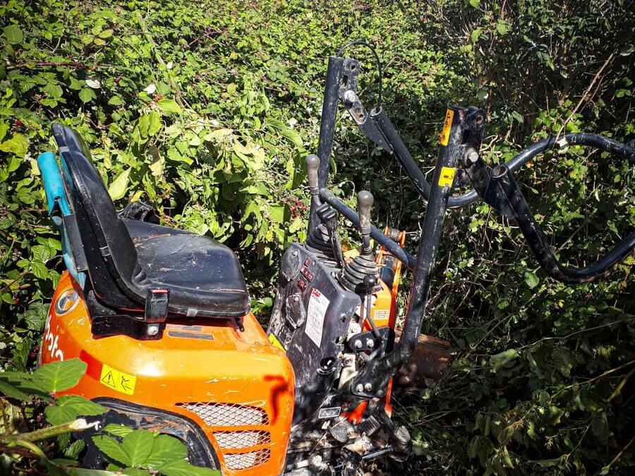 Kubota Excavator recovered from South Wales