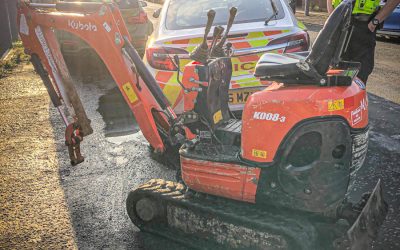 Kubota Micro Excavator stolen and recovered from West Midlands