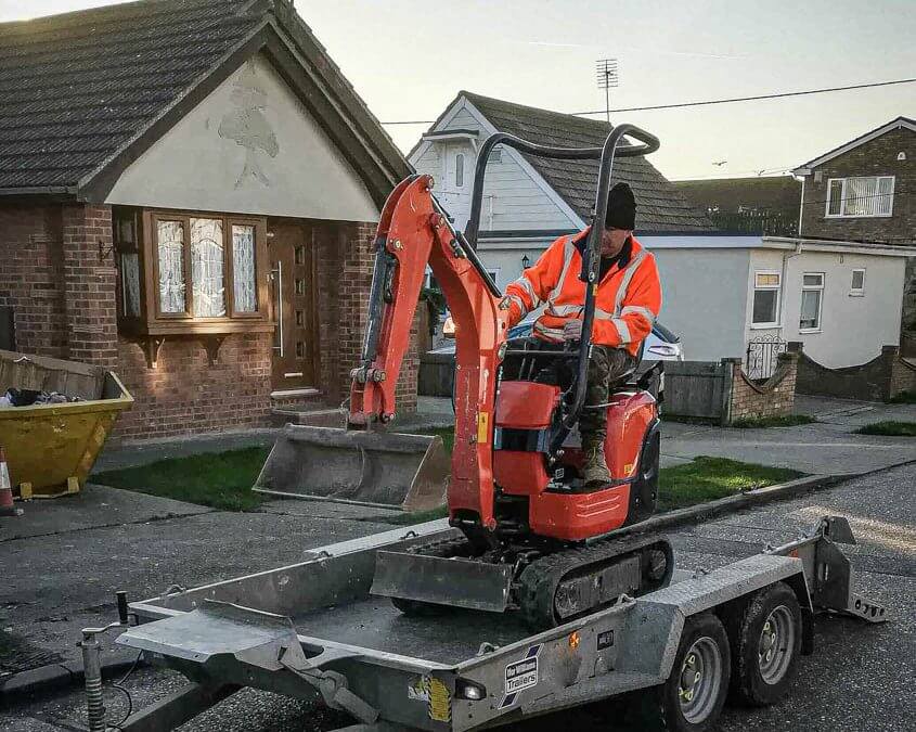 Kubota Micro Excavator KX008 recovered in Essex
