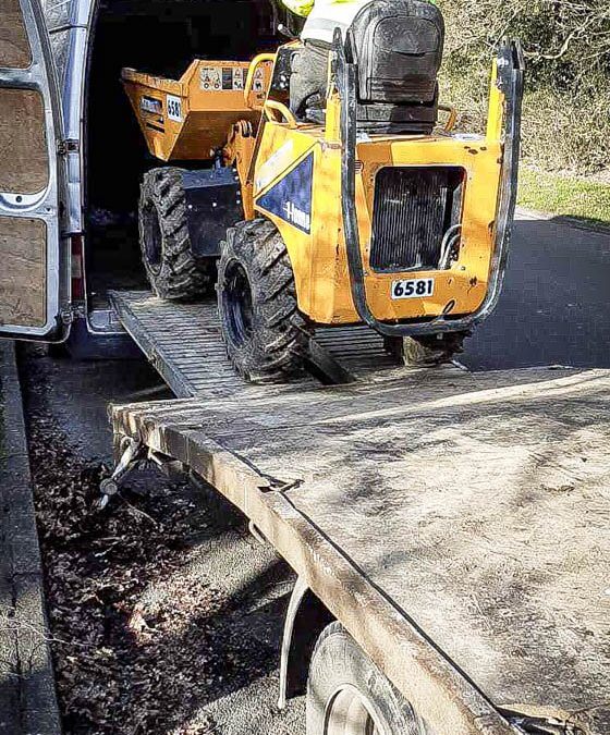 Thwaites Hi Tip 1 ton dumper stolen and recovered from Surrey