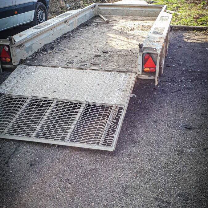 Ifor Williams Twin Axle Plant Trailer stolen and recovered in South Yorkshire