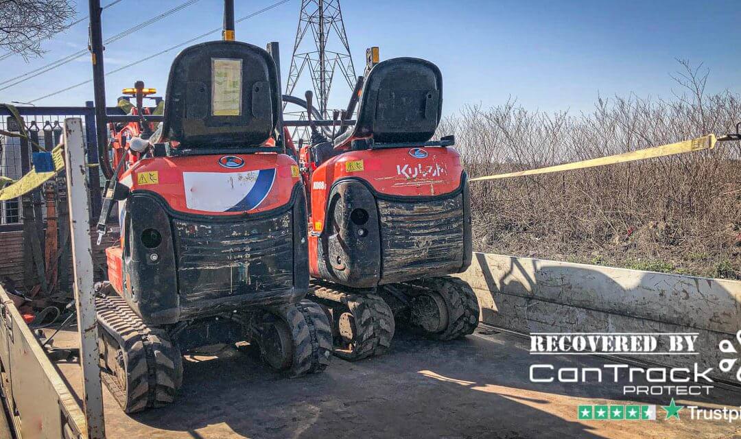 2 Kubota Micro Excavators stolen and recovered from South Glamorgan